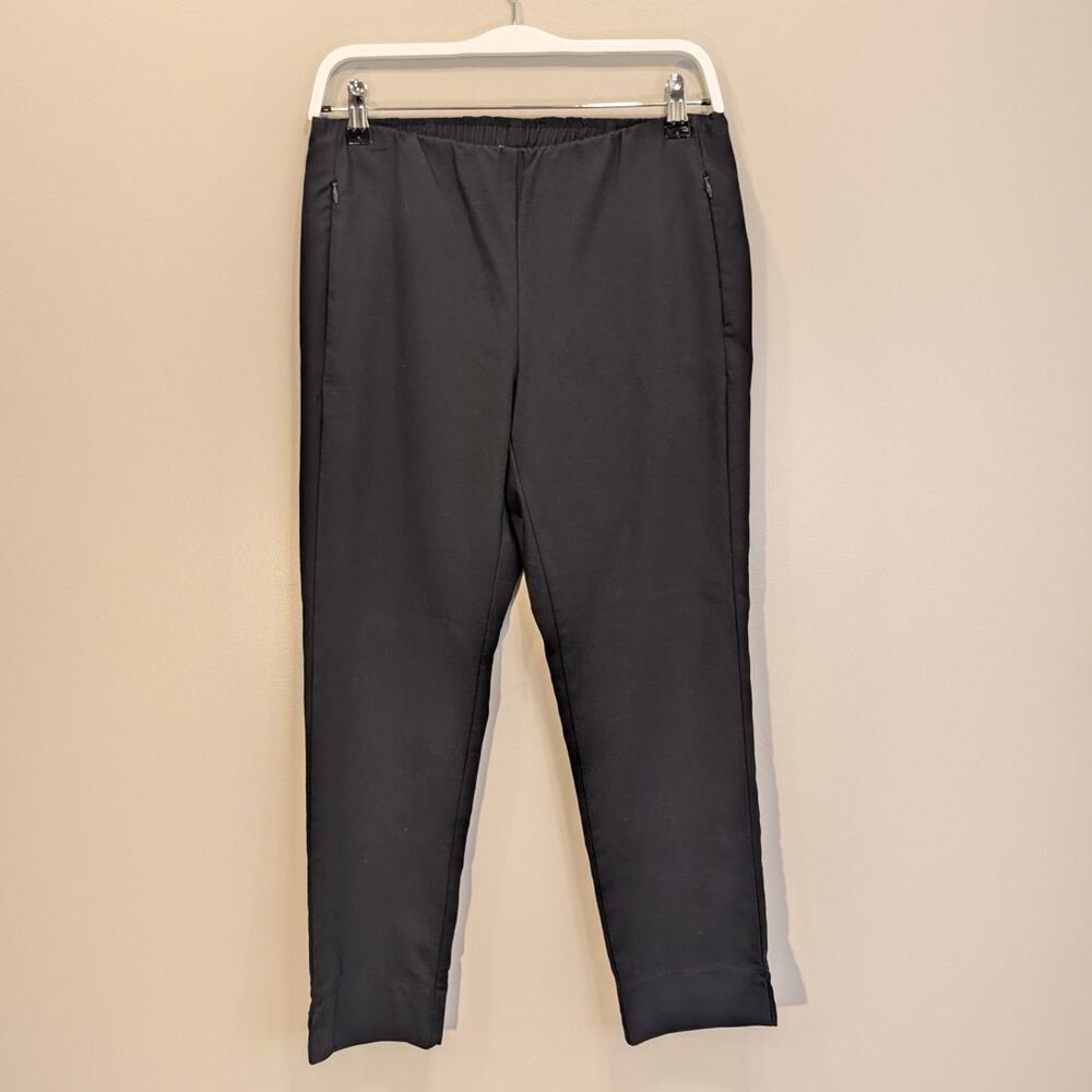 J.Jill Pants Essential Cotton Stretch Zip Pockets Elastic Waist Black - Size 8P